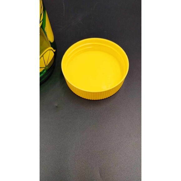 VTG Anchor Hocking ReaLemon Lemon Juice Green Glass Jar Canister Granny Core Qt - Picture 6 of 8